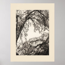 Franse Alpen Print, Eleanor M Hughes Re-Strike 