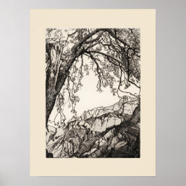 Franse Alpen Print, Eleanor M Hughes Re-Strike  Poster