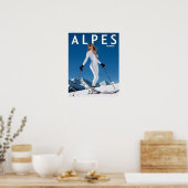 Franse Alpen skiposter Poster (Keuken)