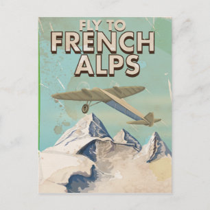 Franse Alpen vintage reisposter Briefkaart
