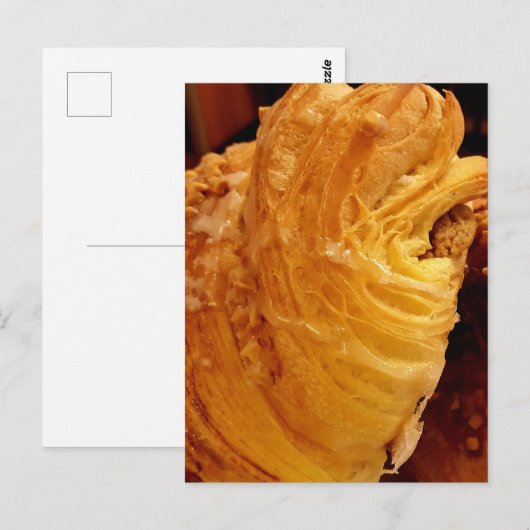 franse amandelcroissant briefkaart (Voorkant / Achterkant)