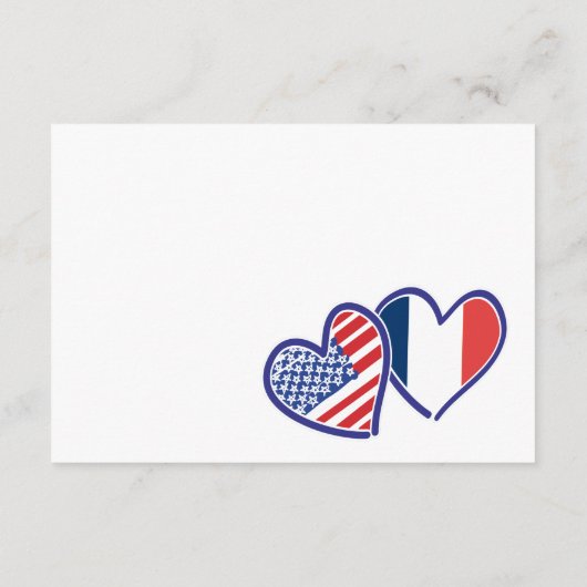 Franse Amerikaanse hartvlaggen Informatiekaartje (Achterkant)