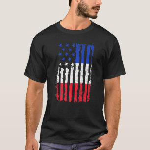 Franse Amerikaanse Pride VS vlag Frankrijk Roots T-shirt