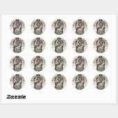 -Franse anatomie-sticker Ronde Sticker (Vel)