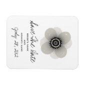 Franse Anemone Bruiloft Save The Date Magnet Magneet (Horizontaal)