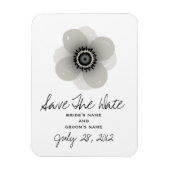 Franse Anemone Bruiloft Save The Date Magnet Magneet (Verticaal)