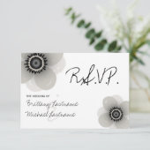 Franse Anemone Wedding RSVP (Staand voorkant)