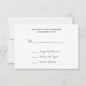 Franse Anemone Wedding RSVP Kaartje (Achterkant)