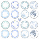 Franse Antiek Borden | BLAUWE STICKERS (Voorkant)