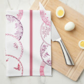 Franse Antiek Borden | RODE keukenhanddoek (Quarter Fold)
