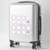 Franse Antiek Borden | RODE STICKERS (Koffer)