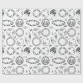 Franse Antiek Borden | ZWART inpakpapier (Vlak)