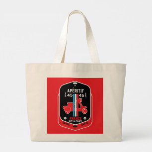 Franse Aperitiefdranken Grote Tote Bag