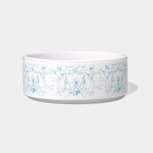Franse Aqua Floral Garland Pet Bowl Voerbakje