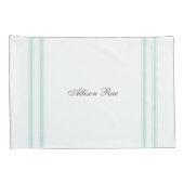  Franse Aqua Ticking Family Crest Pillowcas Kussensloop (Achterkant-Rechts)