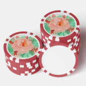 Franse aquarelroos poker chips (Opstapeling)