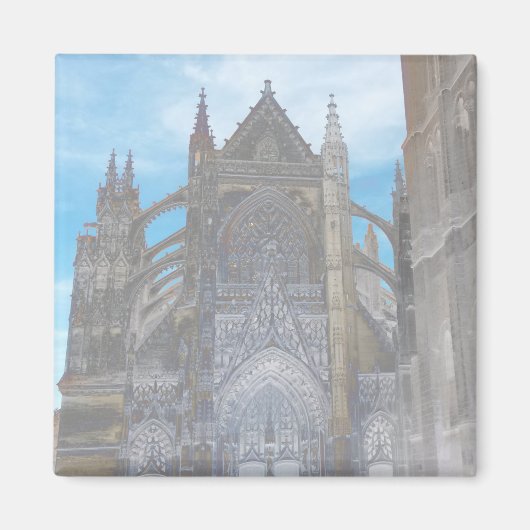 Franse architectuur Cathedral Magneet (Voorkant)