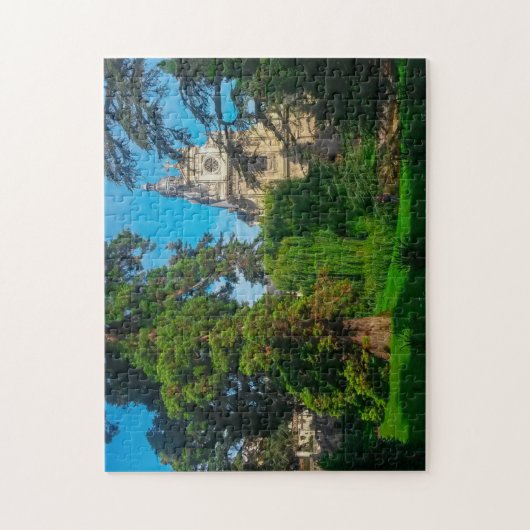 Franse architectuurkathedraal-Natuur Legpuzzel (Verticaal)