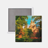 Franse architectuurkathedraal-Natuur Magneet (Voorkant / Achterkant)