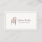 Franse Armstoel Binnenlandse Ontwerper die C roept Contactkaartje (Voorkant)