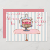 Franse Art Deco Aftermiddag High Tea Kaart (Voorkant / Achterkant)