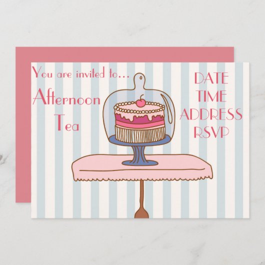 Franse Art Deco Aftermiddag High Tea Kaart (Voorkant / Achterkant)