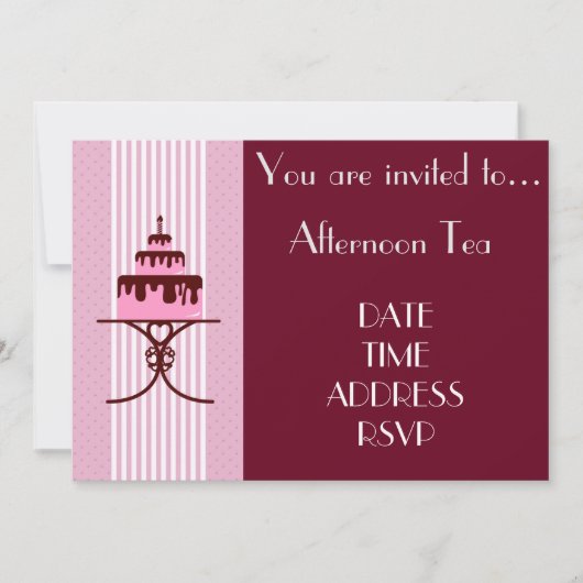 Franse Art Deco Middag High Tea Party Kaart (Voorkant)