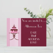 Franse Art Deco Middag High Tea Party Kaart (Staand voorkant)