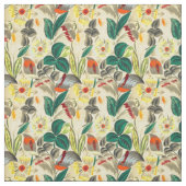  Franse Art Deco Tropical Flowers Pattern Stof (Swatch)