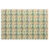  Franse Art Deco Tropical Flowers Pattern Stof (Fat Quarter)