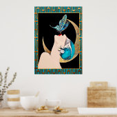 Franse Art Deco - Vlinderkus Poster (Keuken)