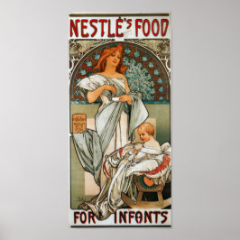 Franse Art Nouveau Ad Nestlés Food Infants Poster