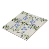 Franse Art Nouveau Blue Periwinkle Flowers Tile Tegeltje (Zijkant)