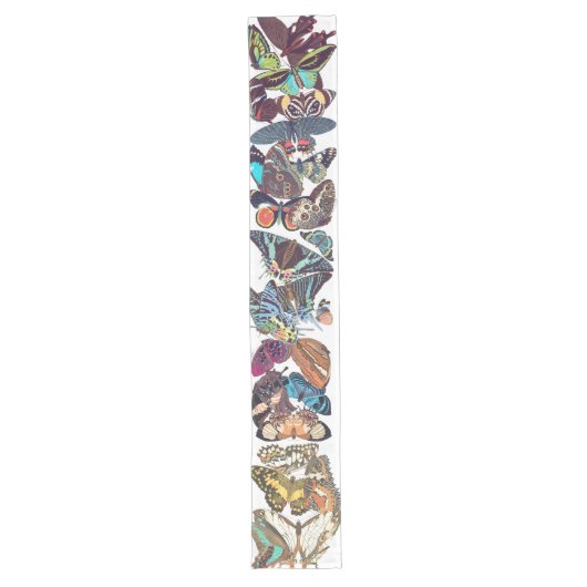 Franse Art Nouveau Butterflies Table Runner Lange Tafelloper (Voorkant)