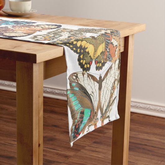 Franse Art Nouveau Butterflies Table Runner Lange Tafelloper (Voorbeeld)