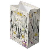 Franse Art Nouveau Flowers Collage Gift Bag Medium Cadeauzakje (Voorkant Gekanteld)