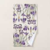 Franse Art Nouveau Iris Flowers Bath Towel Set Bad Handdoek (Handdoek)