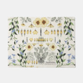 Franse Art Nouveau Poppy Flowers deurmat (Voorkant)