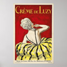 Franse art nouveau schoonheid Creme de Luzy advert
