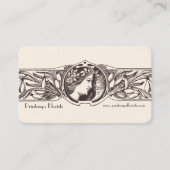 Franse Art Nouveau Victoriaans Bloemen Visitekaartje (Voorkant)