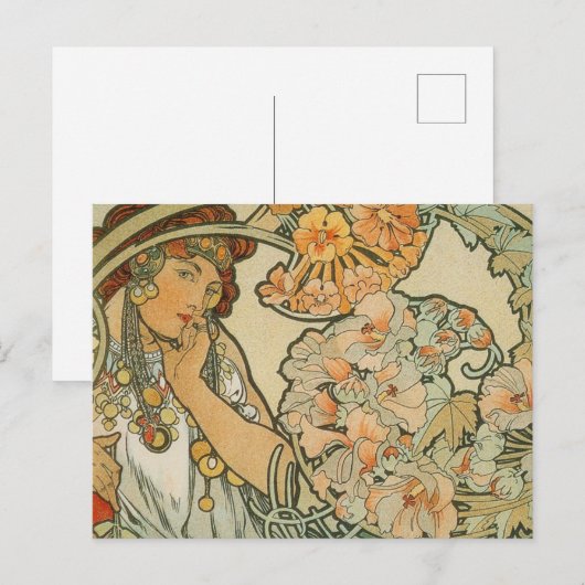 Franse Art Nuveau Post-kaart Briefkaart (Voorkant / Achterkant)