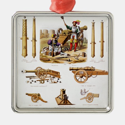 Franse artillerie metalen ornament (Voorkant)