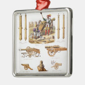 Franse artillerie metalen ornament (Links)