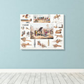 Franse artillerie uit de veertiende en vijftiende canvas afdruk (Insitu (Houten vloer))