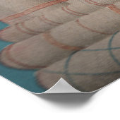 Franse Artsen Deco-vrouw met Lion Au Louvre Poster (Hoek)