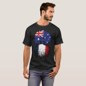 Franse Australische Australische boomstamvlag T-shirt (Voorkant volledig)