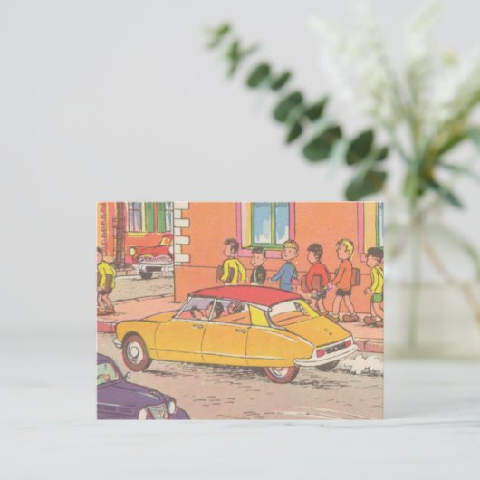 Franse auto briefkaart (Staand voorkant)