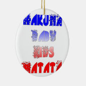 Franse Baby Kinder Hakuna Matata.png Keramisch Ornament (Rechts)