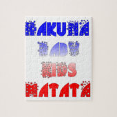 Franse Baby Kinder Hakuna Matata.png Legpuzzel (Verticaal)