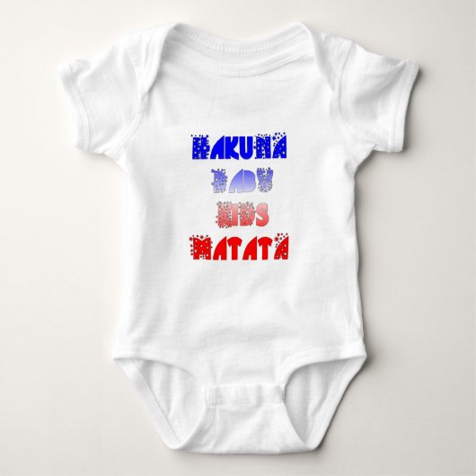 Franse Baby Kinder Hakuna Matata.png Romper (Voorkant)